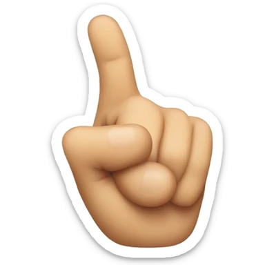 a hand pointing a 1 finger sticker