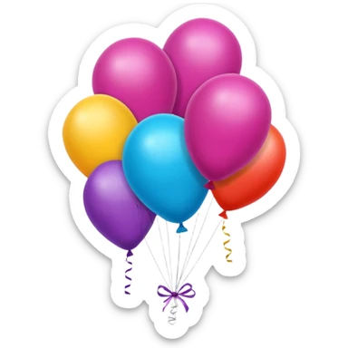bougainvillea design baloons colorful sticker