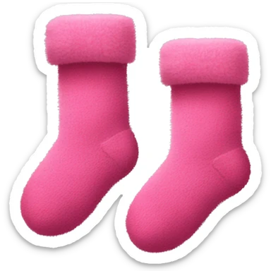 Fuzzy pink socks sticker