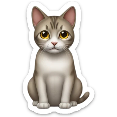 Hitler cat sticker