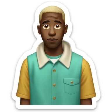 Tyler, the Creator with a low taper fade sticker