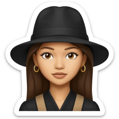 zendaya black hat sticker