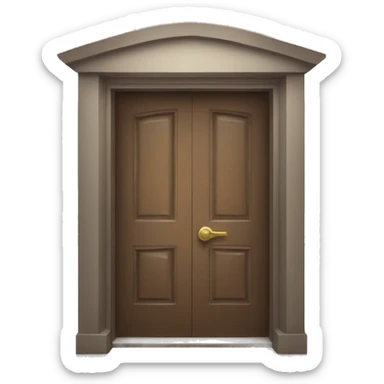 Brun door oben sticker