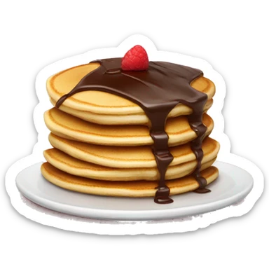 Pancakes with chocolate cream  sticker