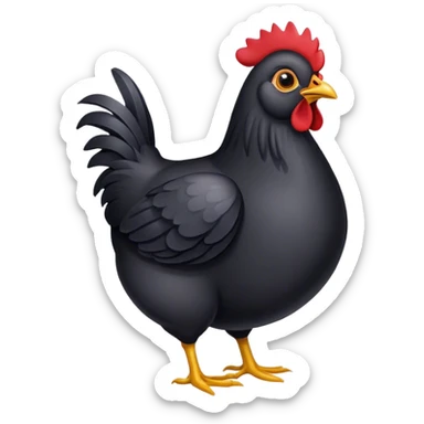 black hen sticker