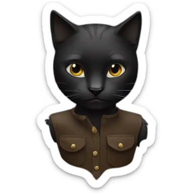 Sauvage with Black cat head sticker