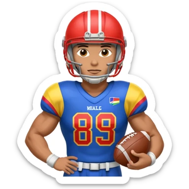 A gay football player sticker