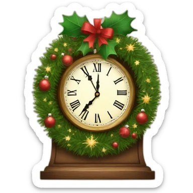 cristmas clock sticker