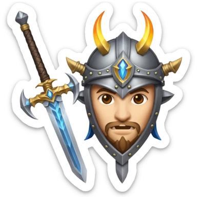 emoji representing the DPS role in World of Warcraft, featuring crossed swords or a burst of magical energy sticker