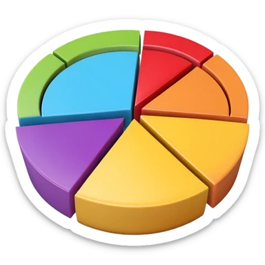 pie-chart 3d  sticker