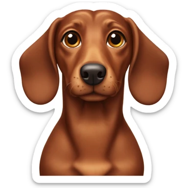 a brown wiener dog sticker