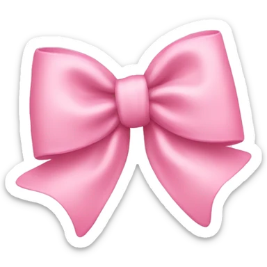 Baby pink bow sticker