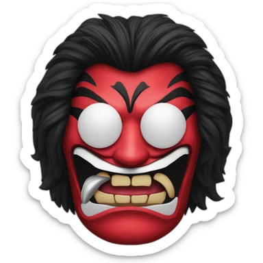 gene simmons in mask tongue sticker