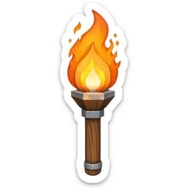 Minecraft torch sticker