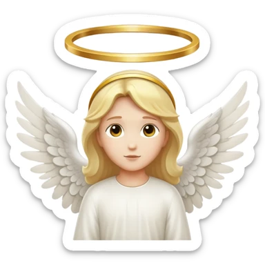 guardian angel with wings and halo from bible sticker