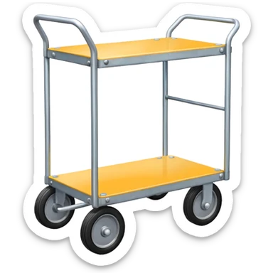 cargo trolley empty no crate sticker