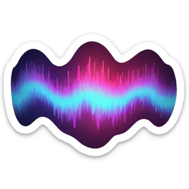 vibrant sound wave circle icon sticker