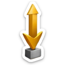 modern warehouse with an arrow that points in sticker