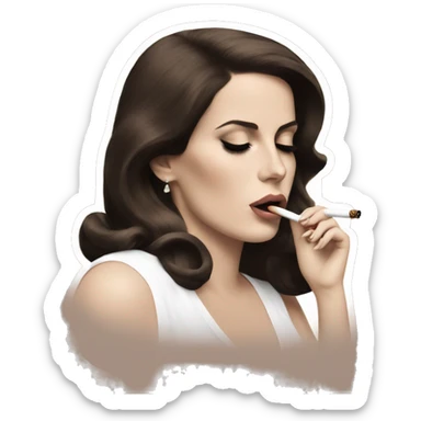 Lana del rey smoking  sticker