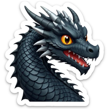 dragon negro sticker