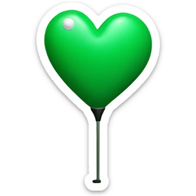 Green golf heart sticker