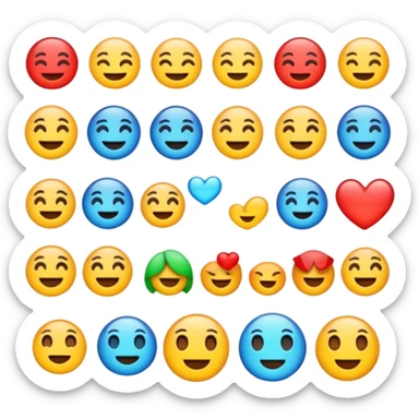 crate me a lot fo different and crazy emojis with no significance please sticker