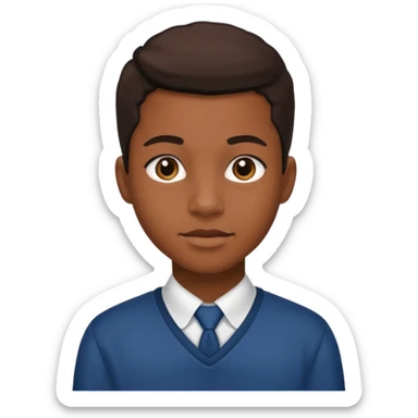 American black highschool student sticker