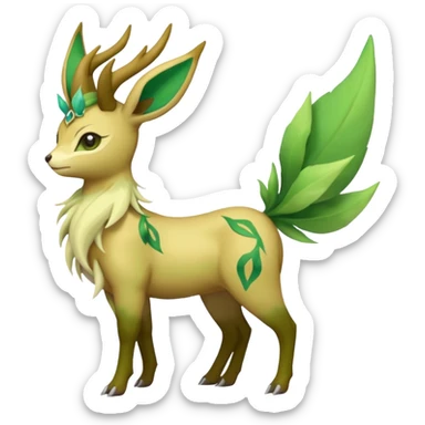 Sawsbuck-Leafeon-Amaura-Virizion-fusion (full body) sticker