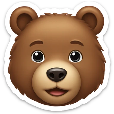 bear with bow sticker