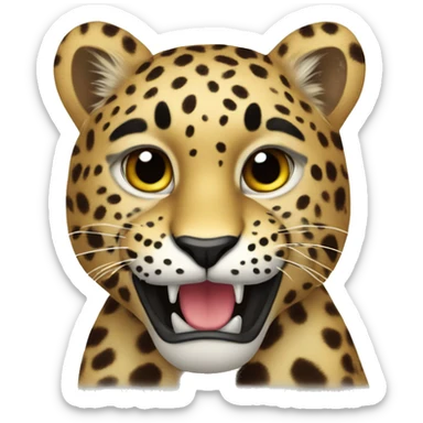 cuore leopardato sticker