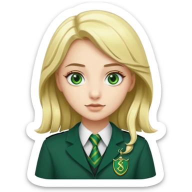 hot blonde Slytherin girl sticker