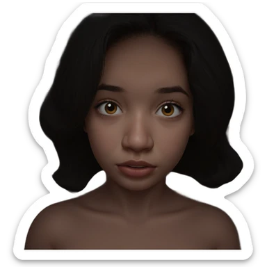 realistic portrait of girl sticker
