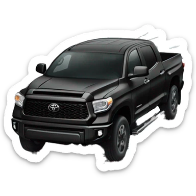 Black toyota tundra racing on highway sticker