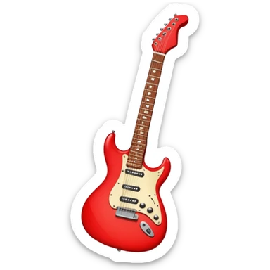 red electric guitar sticker