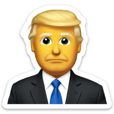 trump at the eiffel tower sticker