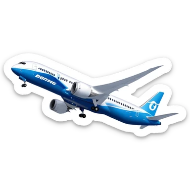 Boeing 787 Dreamliner - Boeing (Model Year: 2022) (Iconic colour: White with blue) sticker