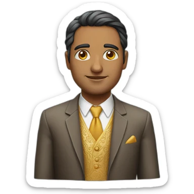 Indian man well dressed and very smart sticker