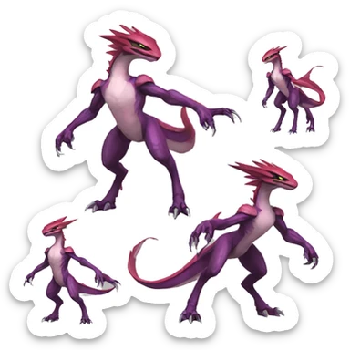 genji-genesect-raptor-dragonkin-scalie-sona-Fakémon-hybrid full body sticker