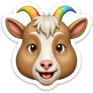 Goat Crying laught sticker