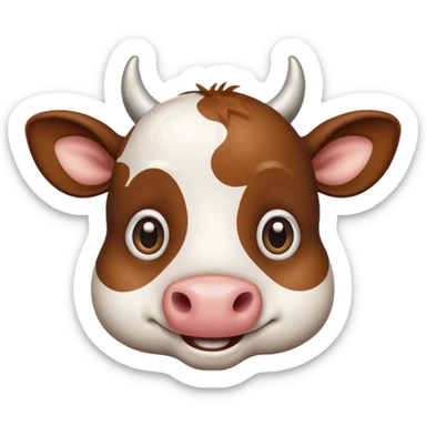 happy cow emoji sticker