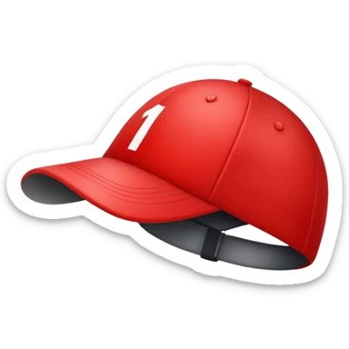 empty red cap with number “1” on it sticker