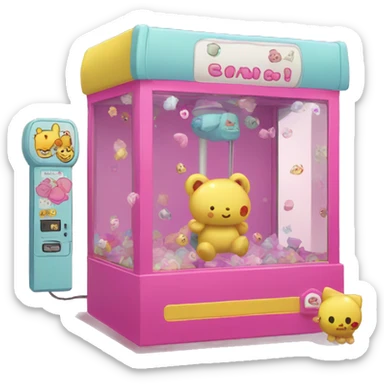 Sanrio claw machine sticker
