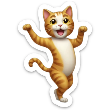 Dancing cat sticker
