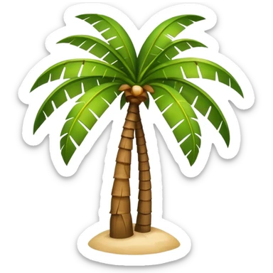 Palm tree with coconuts sticker