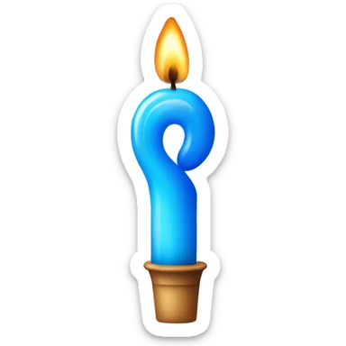 Blue candle sticker