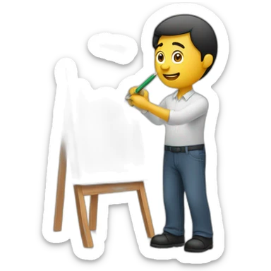 Man writing on a marker board sticker