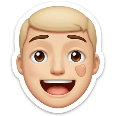 Half crying half laughing sticker