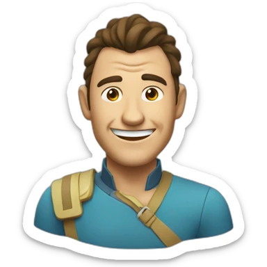 Personaje de avatar riendo a carcajadas sticker