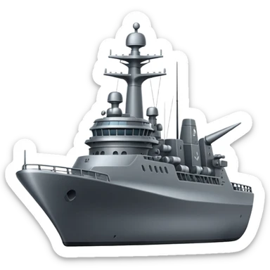 Very realistic modern warship  sticker