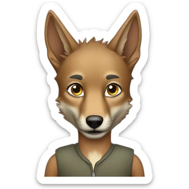 Jackal as mature male sticker